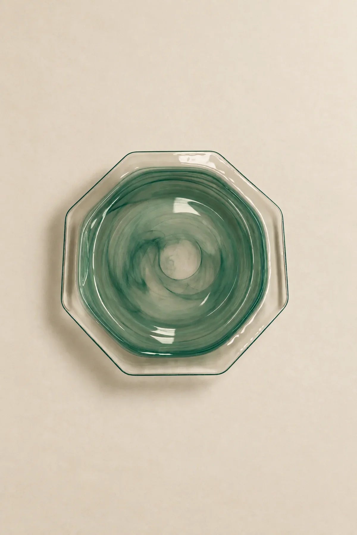 Still Current Teal Glass Serving Plate