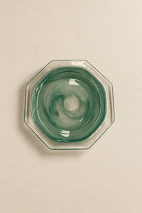 Still Current Teal Glass Serving Plate