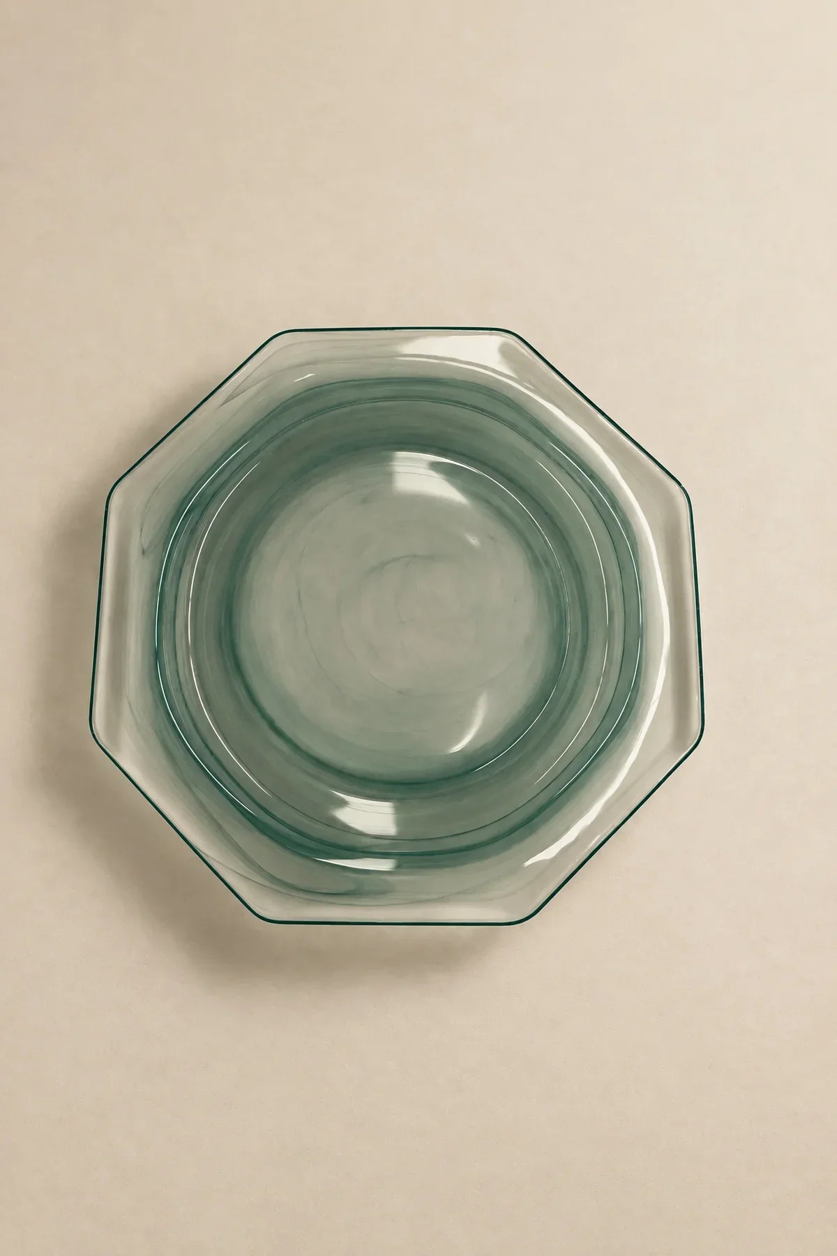 Still Current Teal Glass Serving Plate