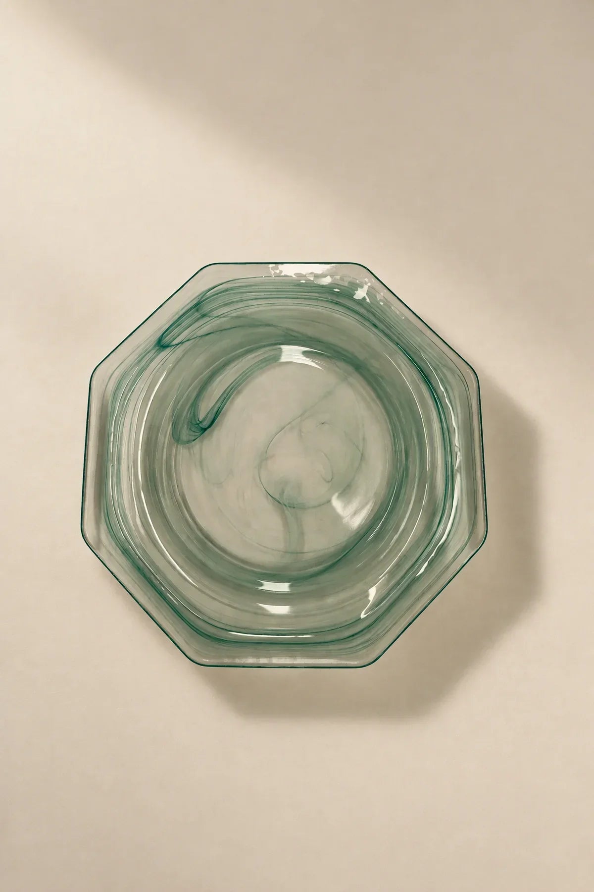 Still Current Teal Glass Serving Plate
