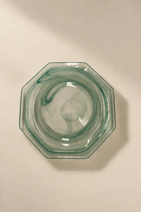 Still Current Teal Glass Serving Plate