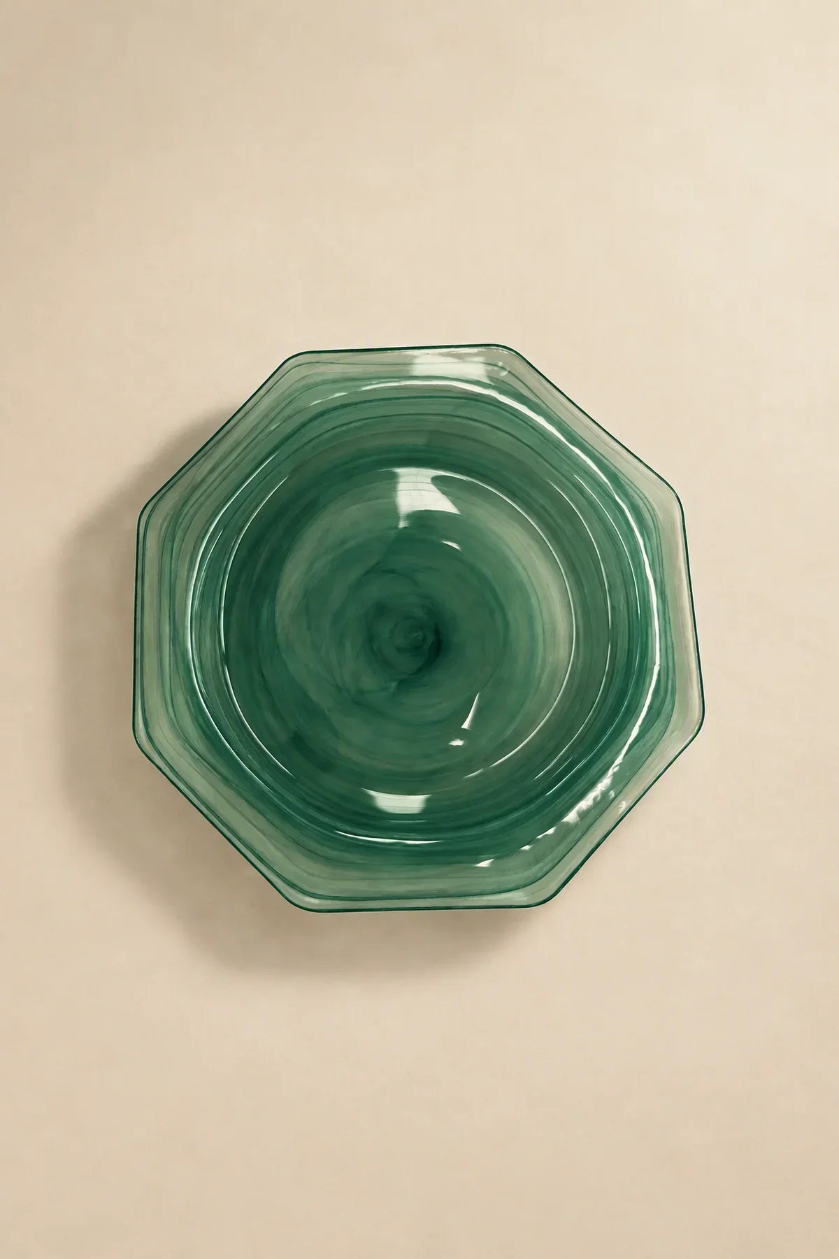 Still Current Teal Glass Serving Plate
