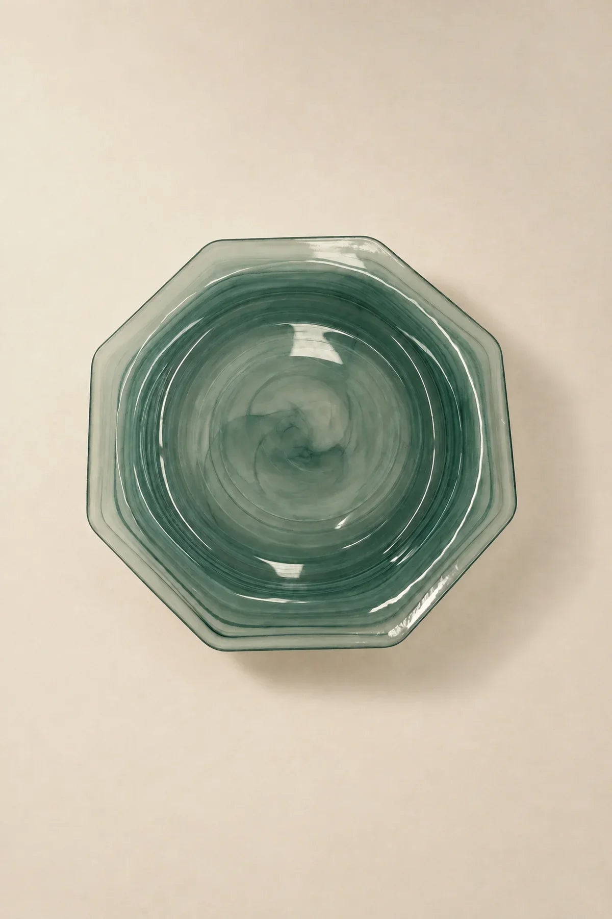 Still Current Teal Glass Serving Plate