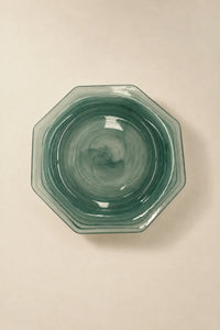 Still Current Teal Glass Serving Plate