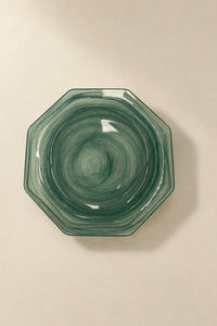 Still Current Teal Glass Serving Plate