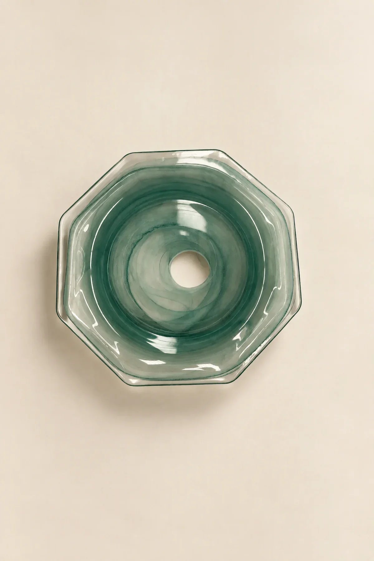 Still Current Teal Glass Serving Plate