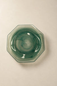 Still Current Teal Glass Serving Plate