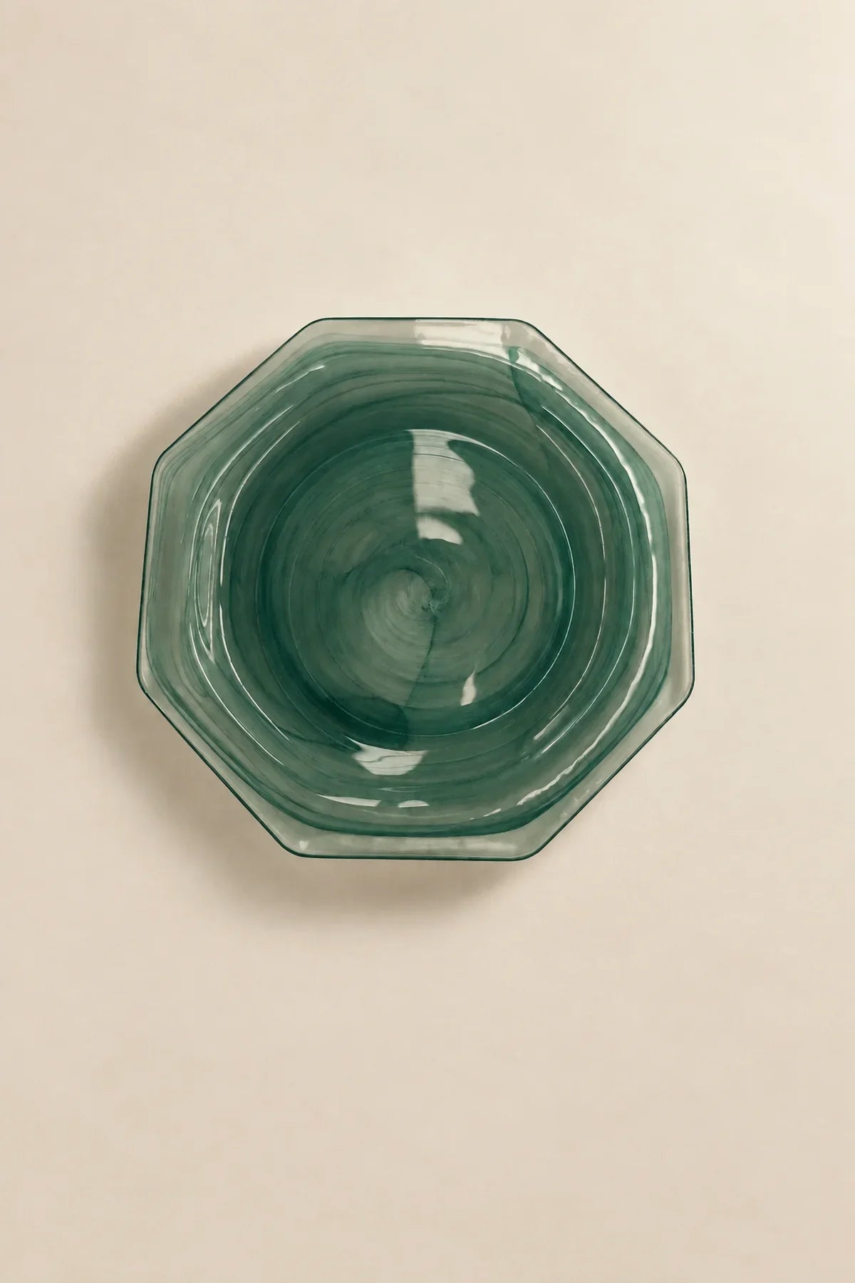 Still Current Teal Glass Serving Plate