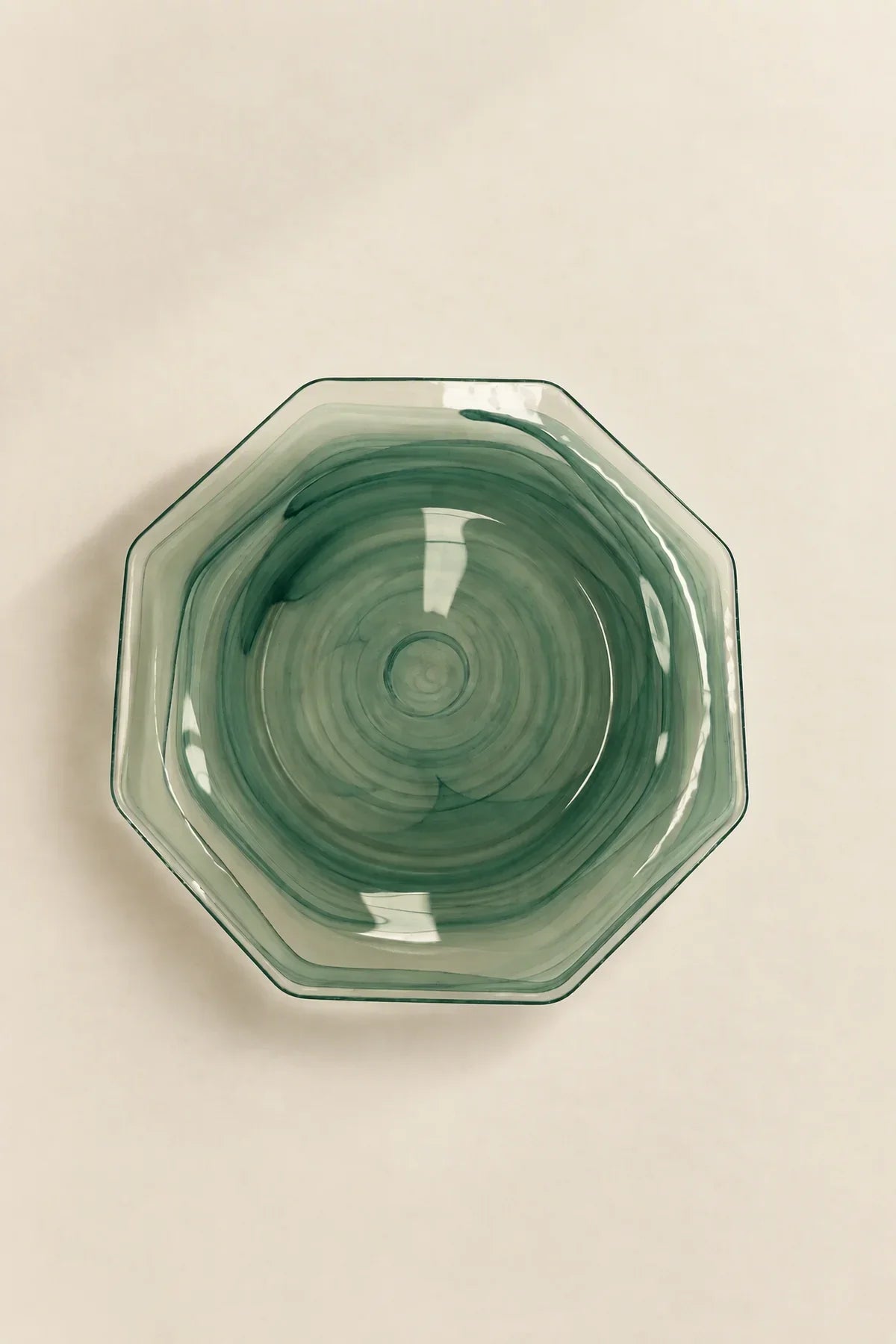 Still Current Teal Glass Serving Plate