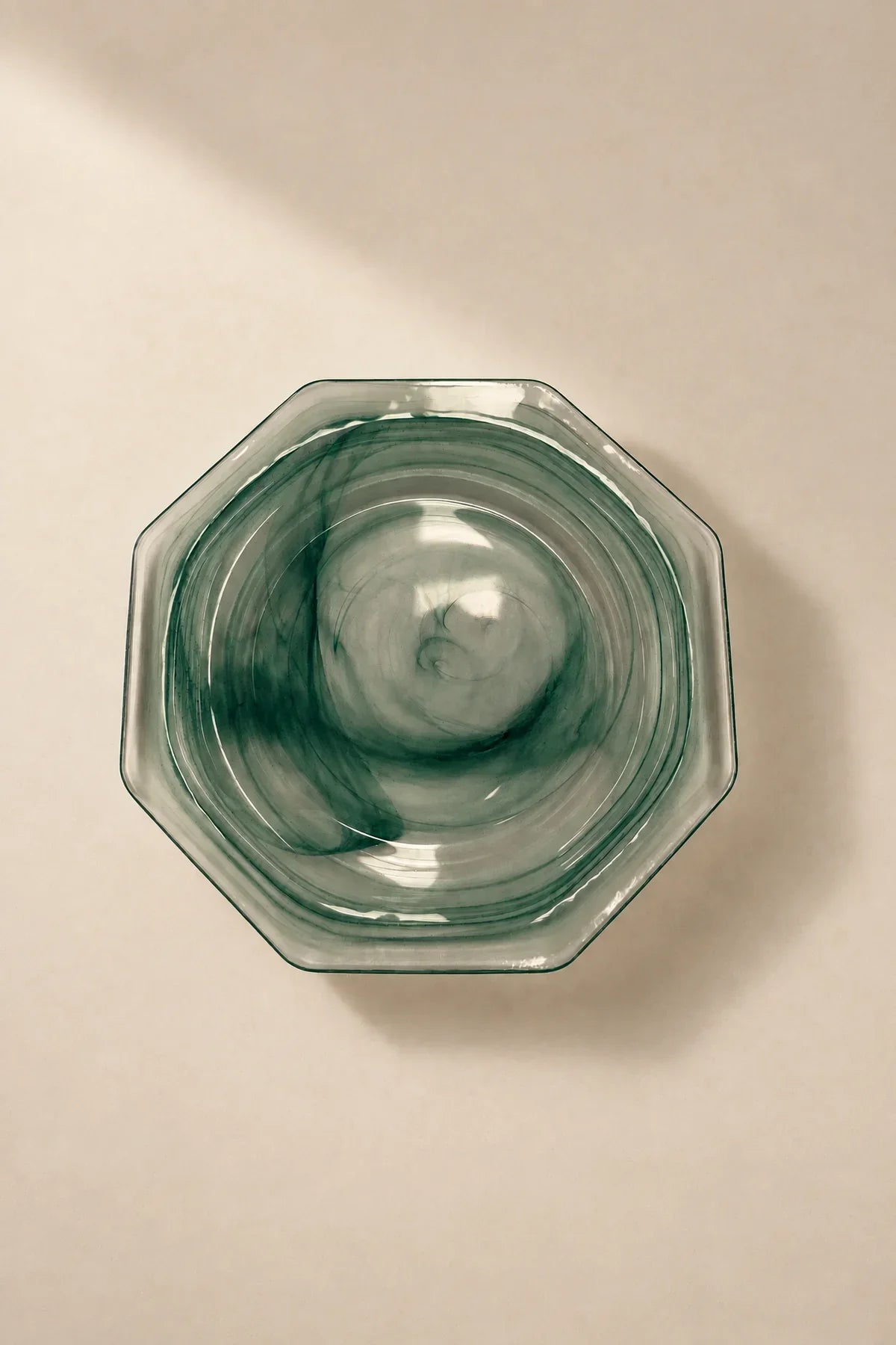 Still Current Teal Glass Serving Plate