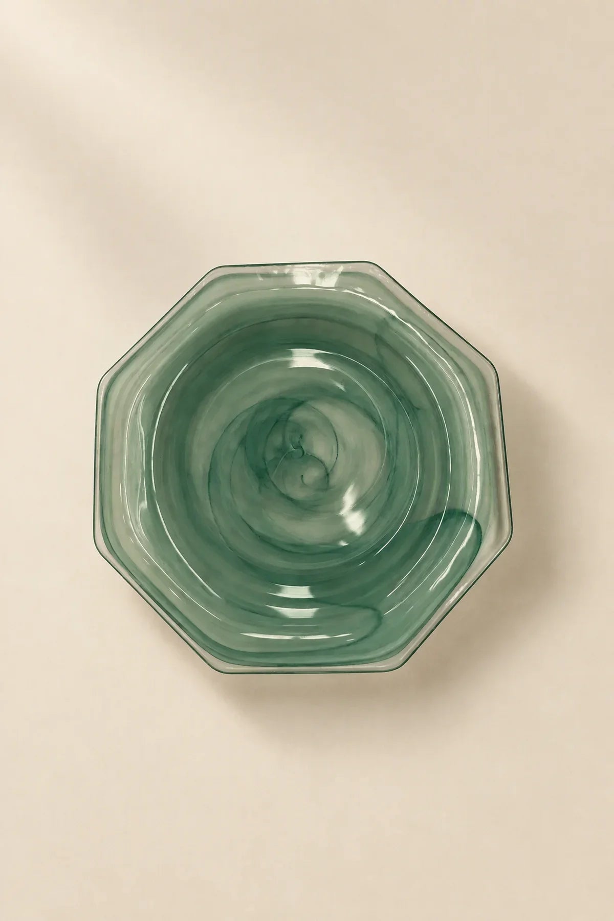 Still Current Teal Glass Serving Plate