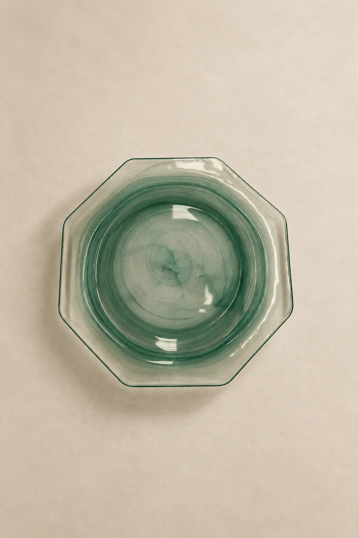 Still Current Teal Glass Serving Plate
