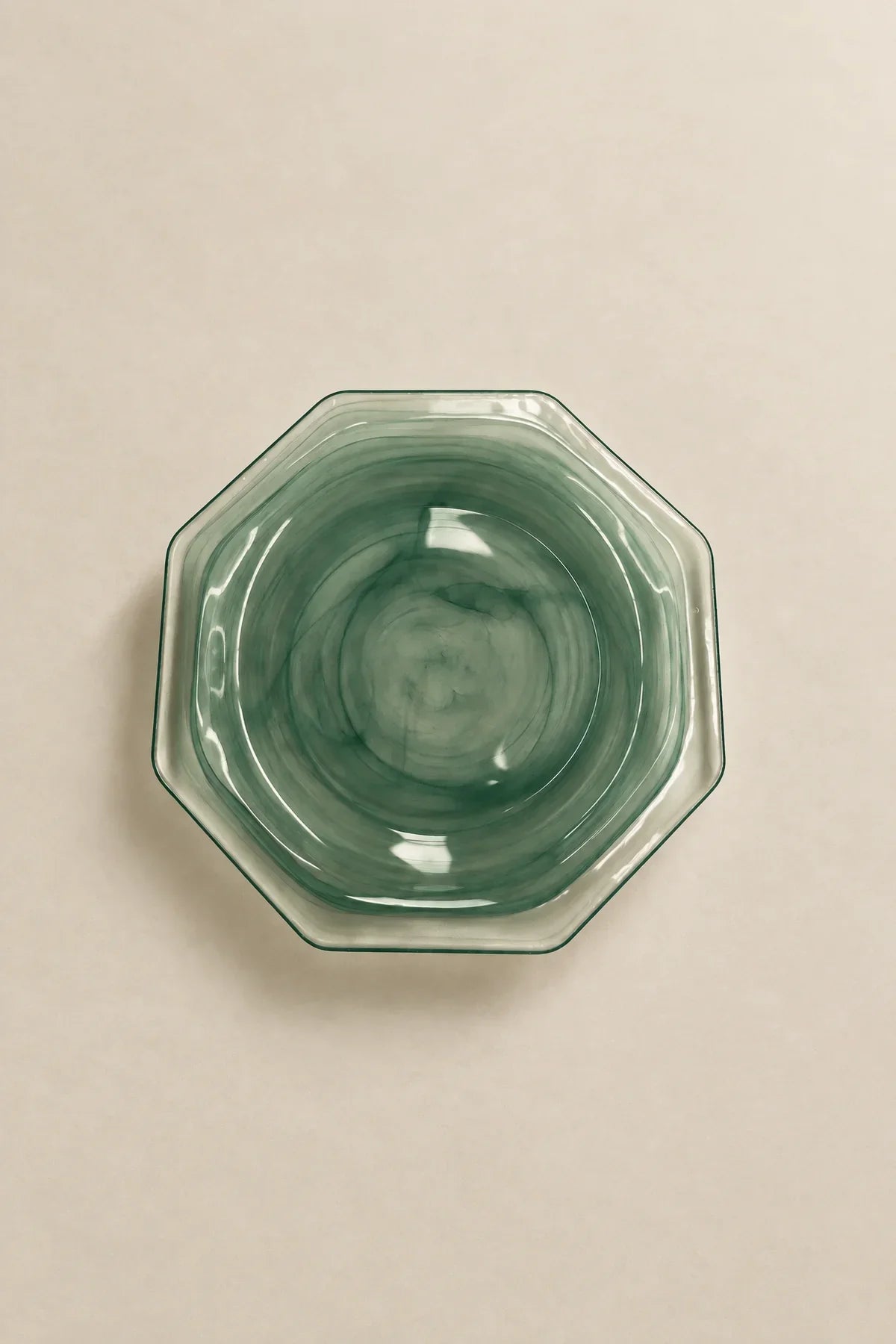 Still Current Teal Glass Serving Plate