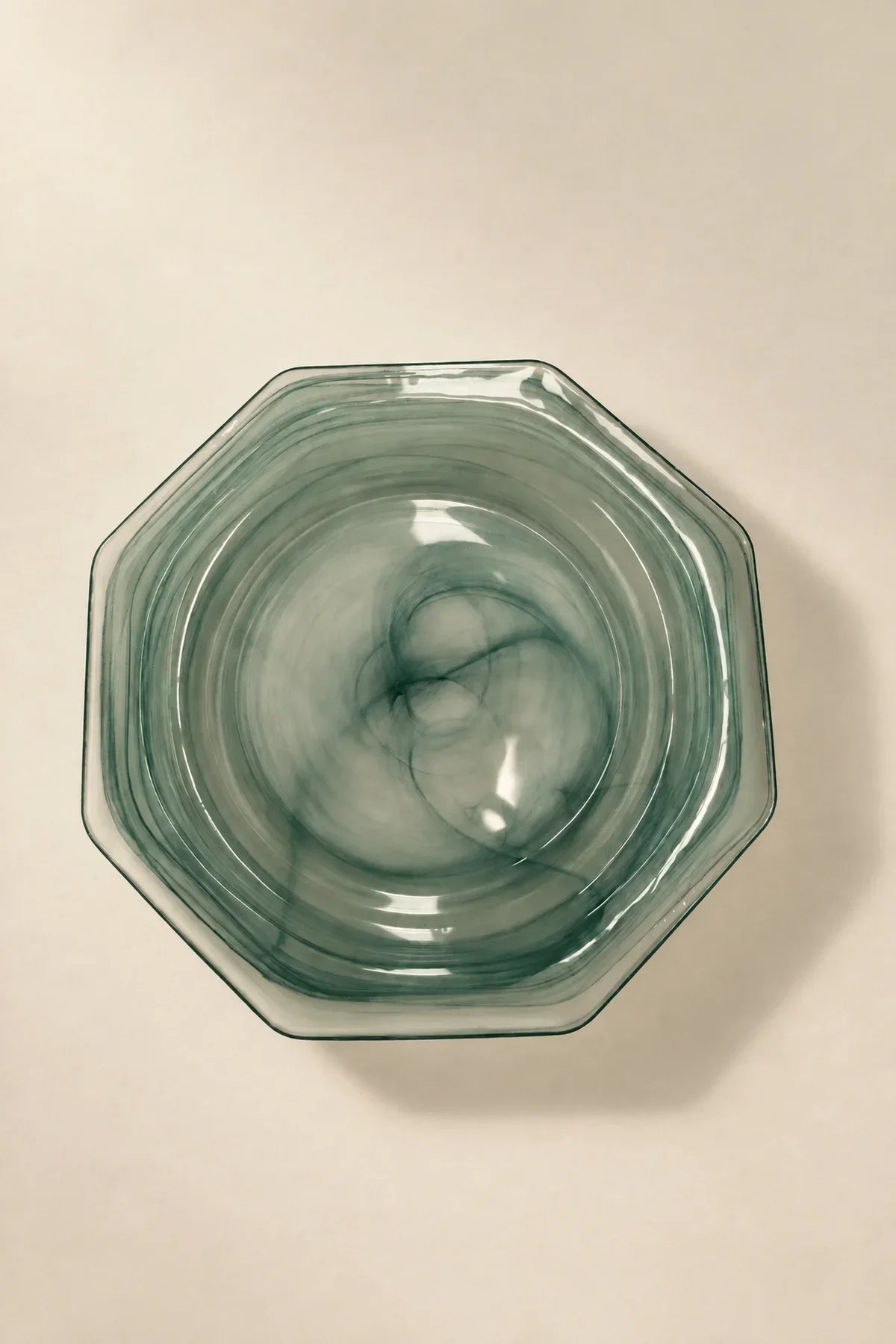 Still Current Teal Glass Serving Plate