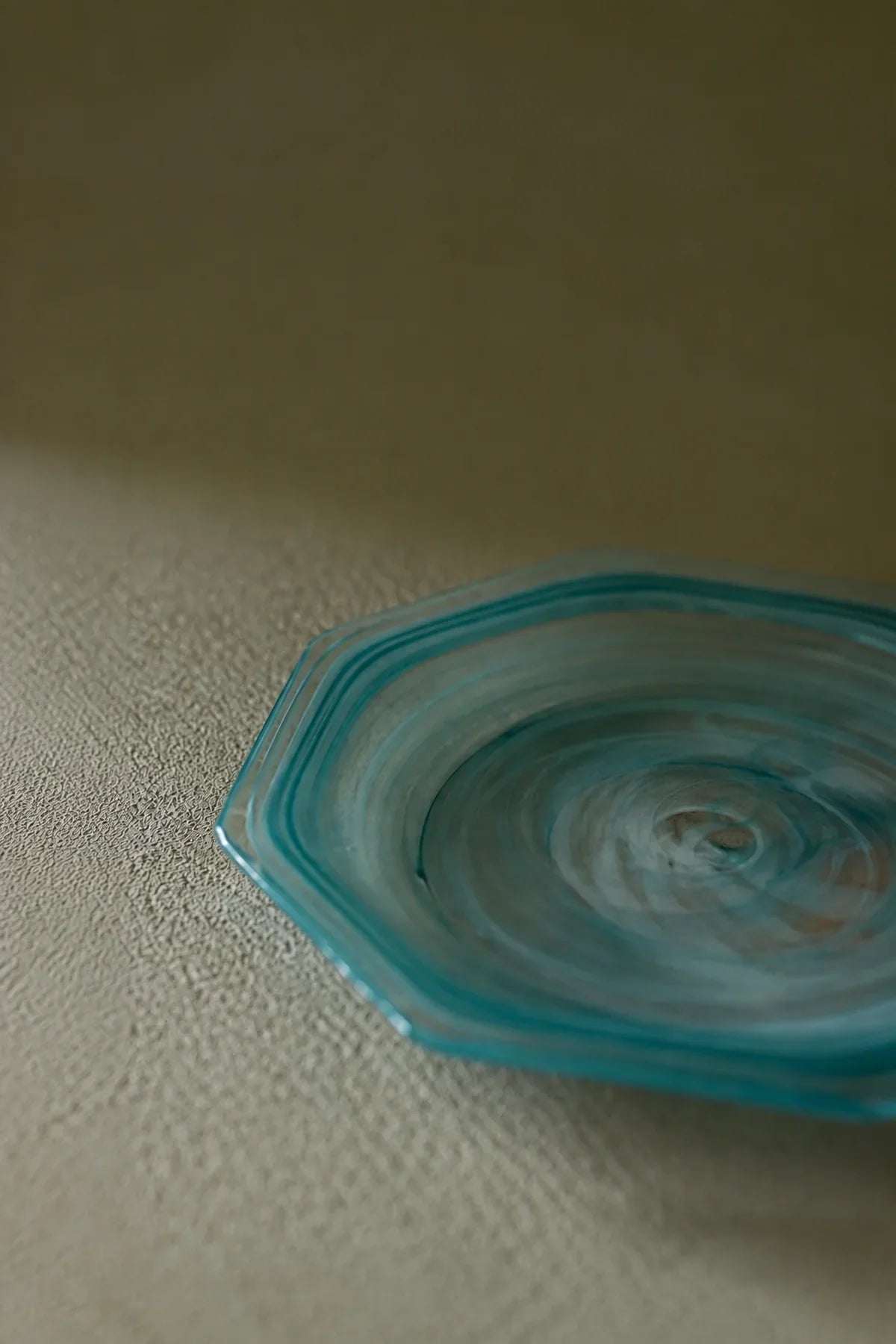 Still Current Teal Glass Serving Plate