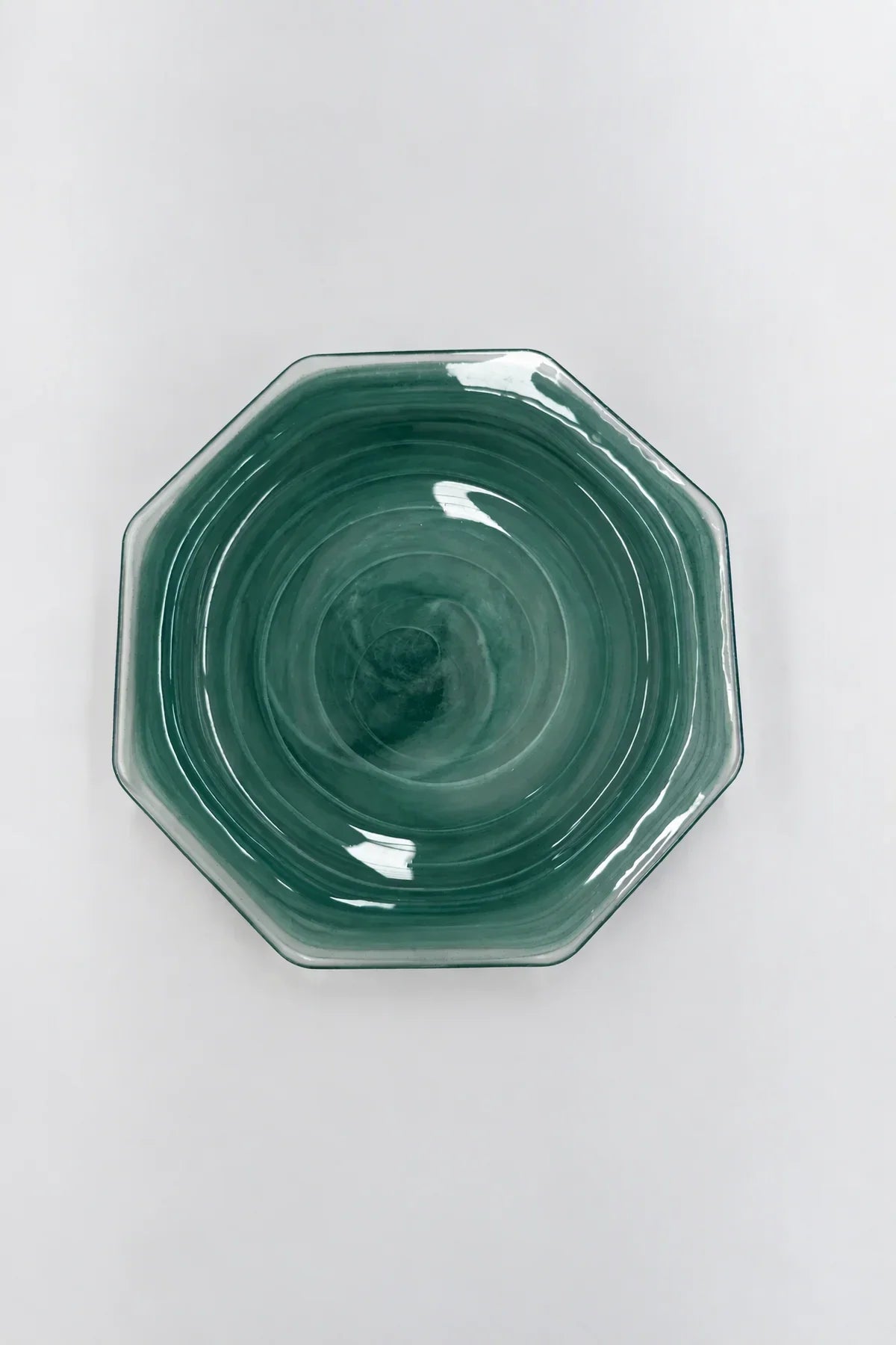 Still Current Teal Glass Serving Plate