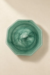 Tidal Orbit Teal Glass Serving Plate