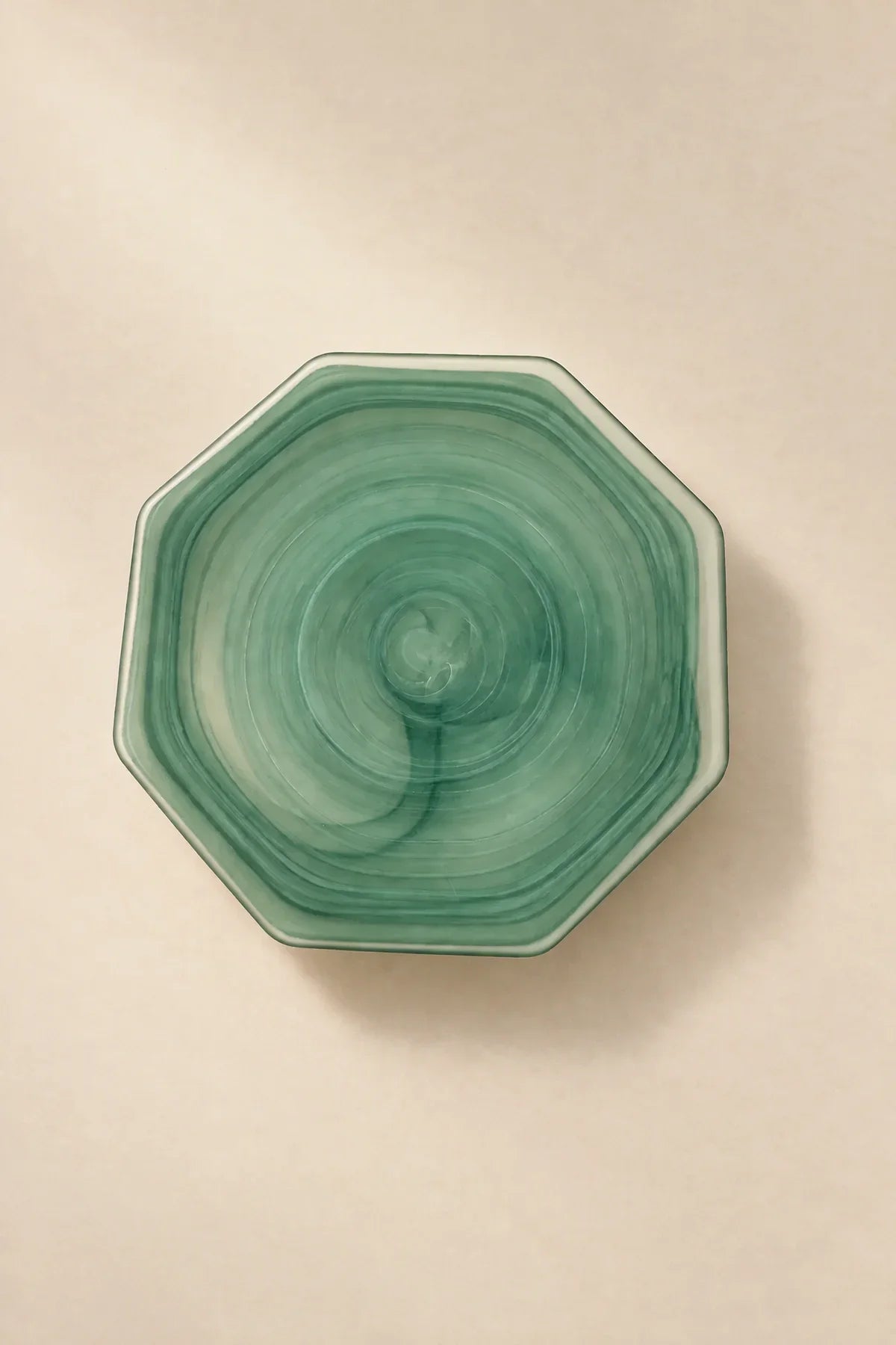 Tidal Orbit Teal Glass Serving Plate