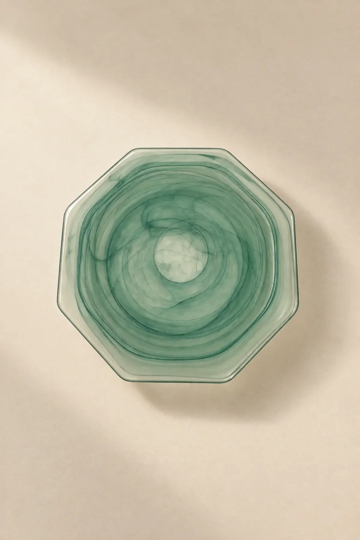 Tidal Orbit Teal Glass Serving Plate