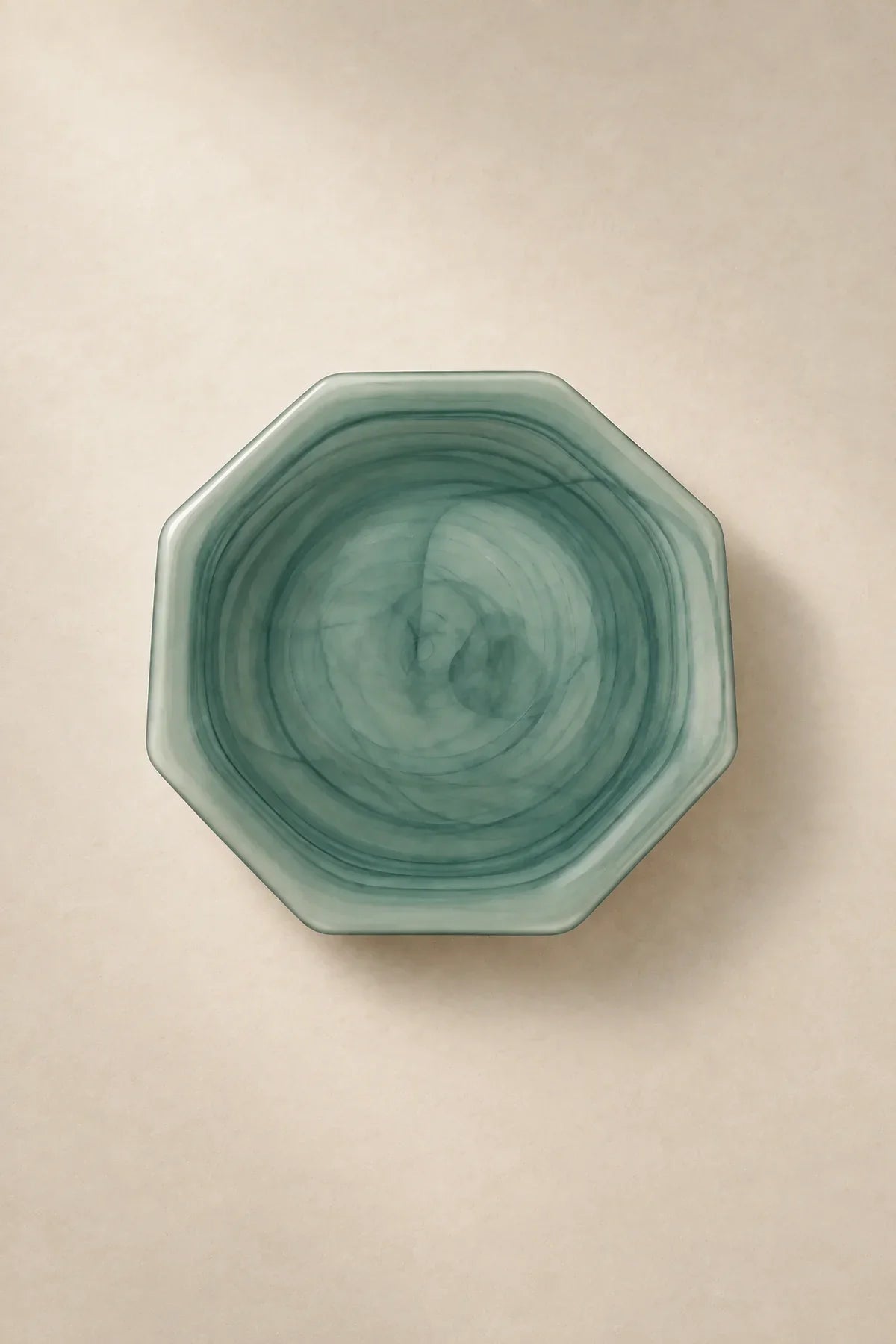 Tidal Orbit Teal Glass Serving Plate