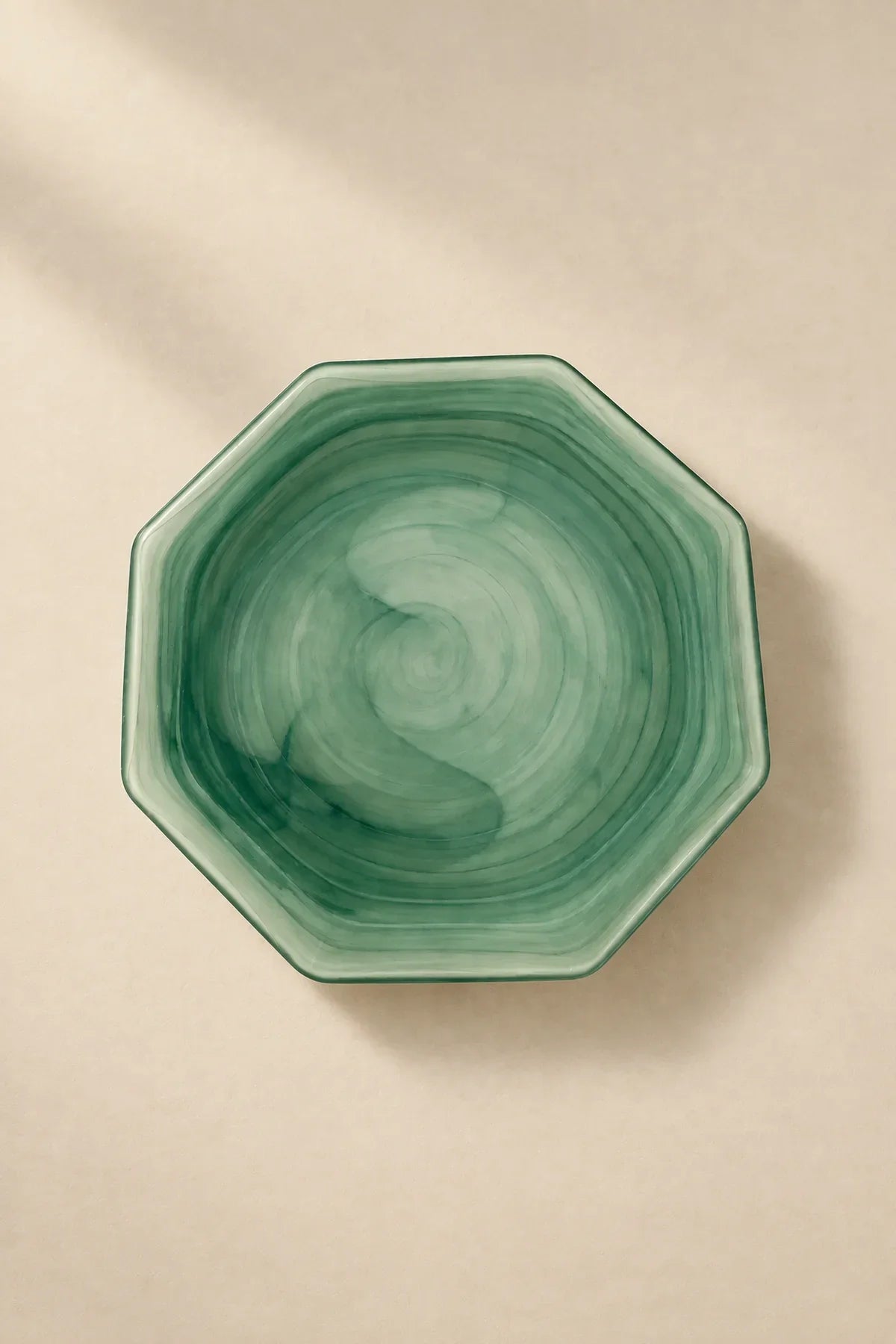 Tidal Orbit Teal Glass Serving Plate