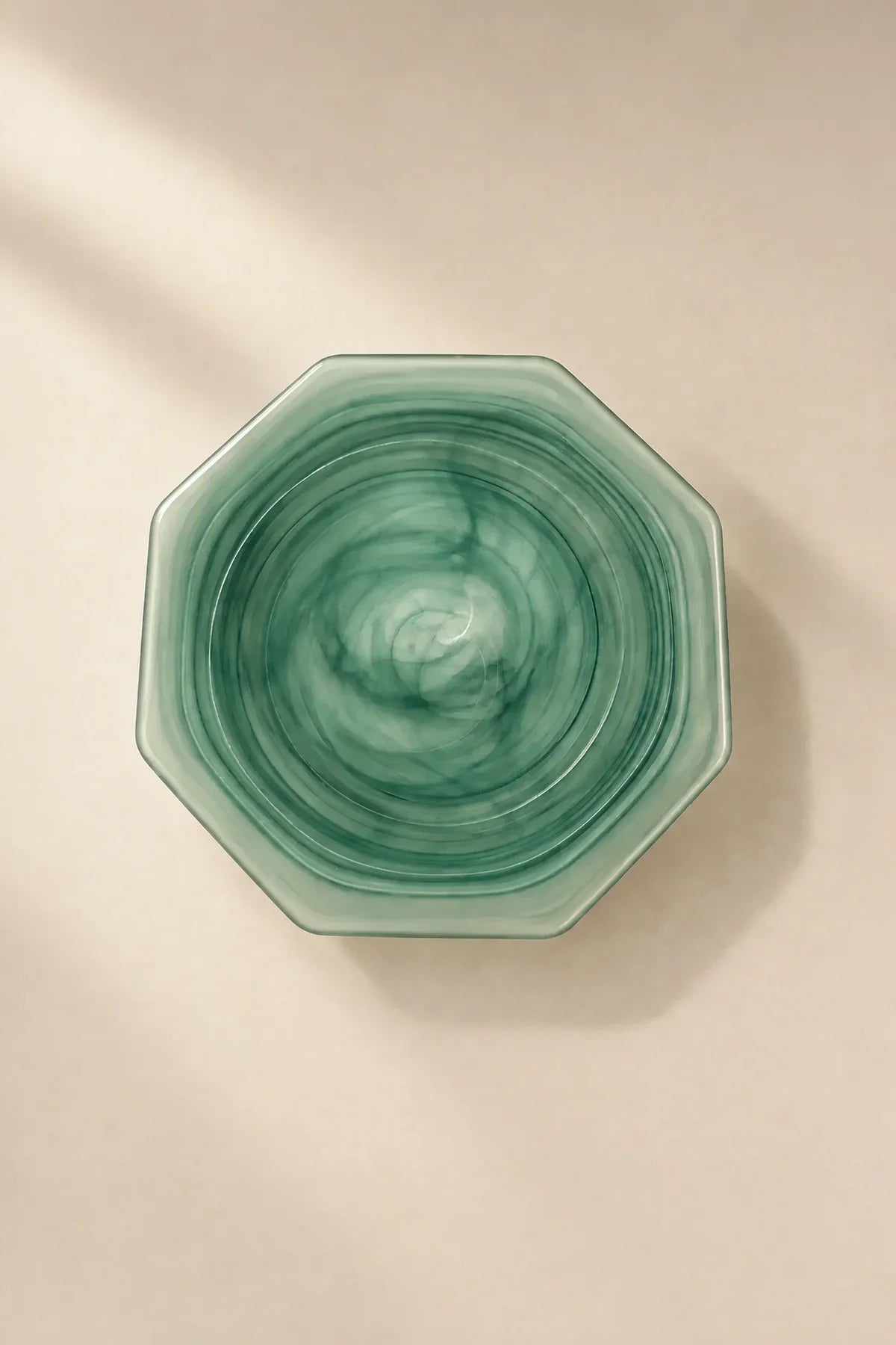 Tidal Orbit Teal Glass Serving Plate
