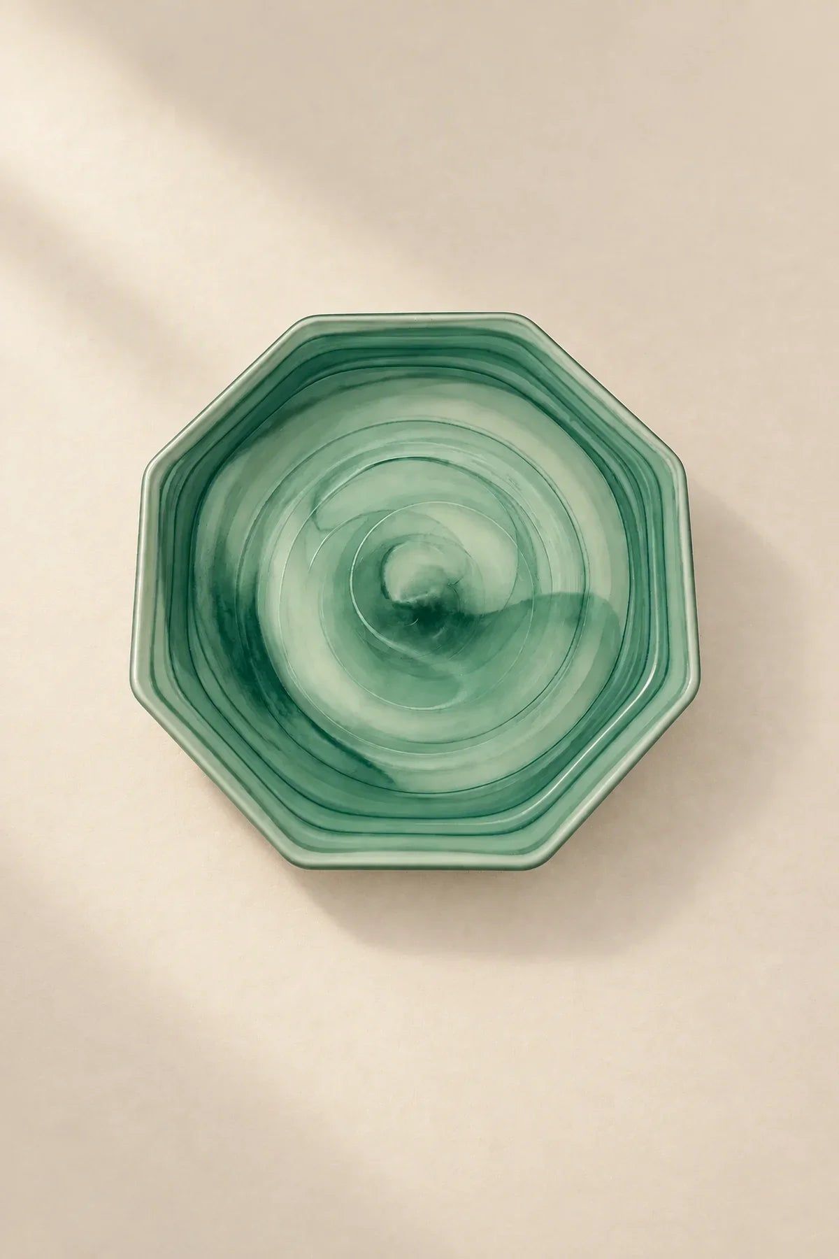 Tidal Orbit Teal Glass Serving Plate