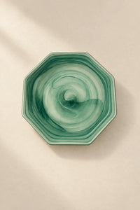 Tidal Orbit Teal Glass Serving Plate