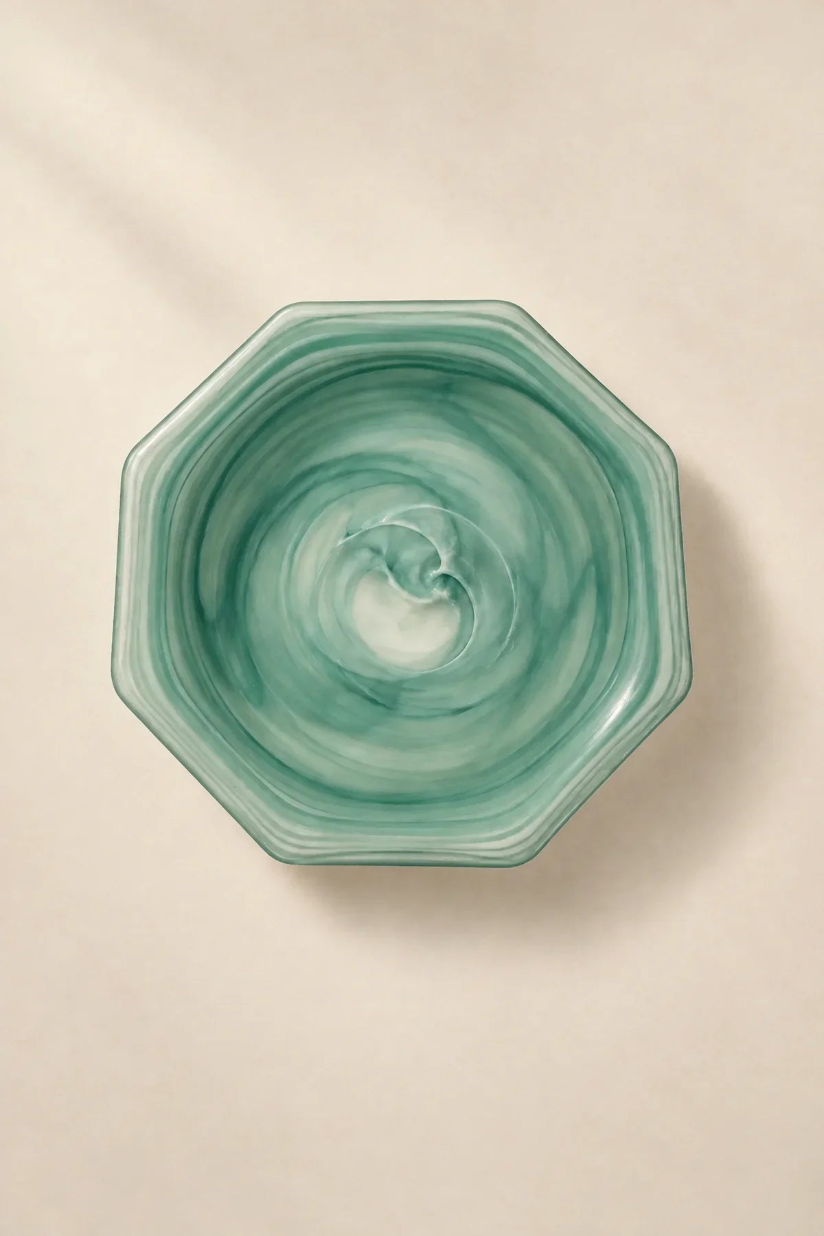Tidal Orbit Teal Glass Serving Plate