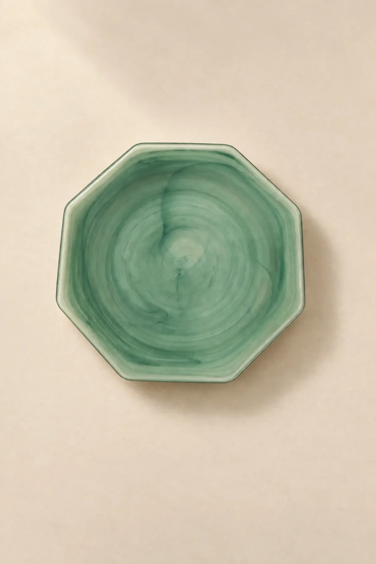 Tidal Orbit Teal Glass Serving Plate