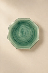 Tidal Orbit Teal Glass Serving Plate