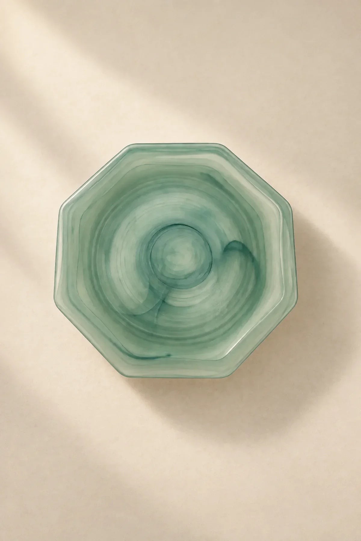 Tidal Orbit Teal Glass Serving Plate