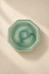 Tidal Orbit Teal Glass Serving Plate