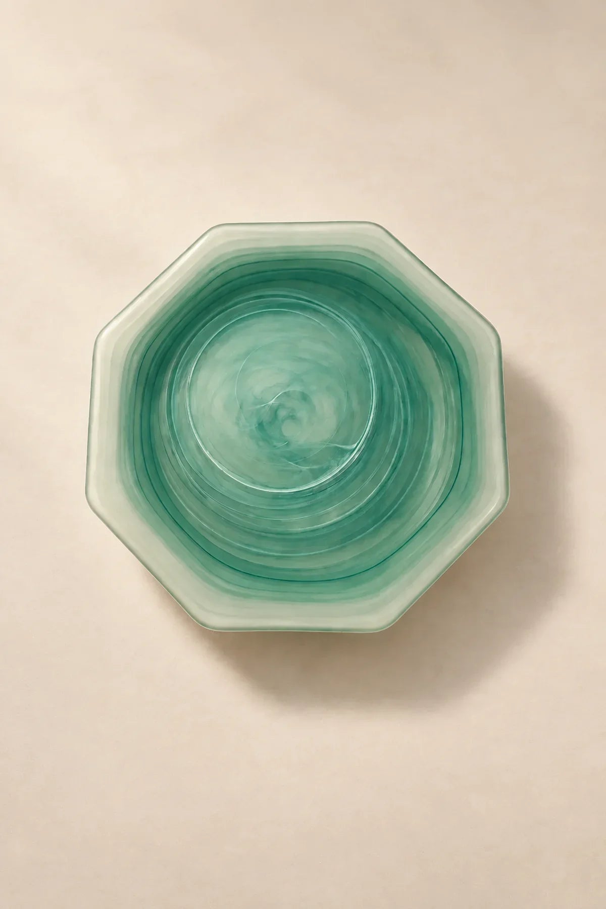 Tidal Orbit Teal Glass Serving Plate
