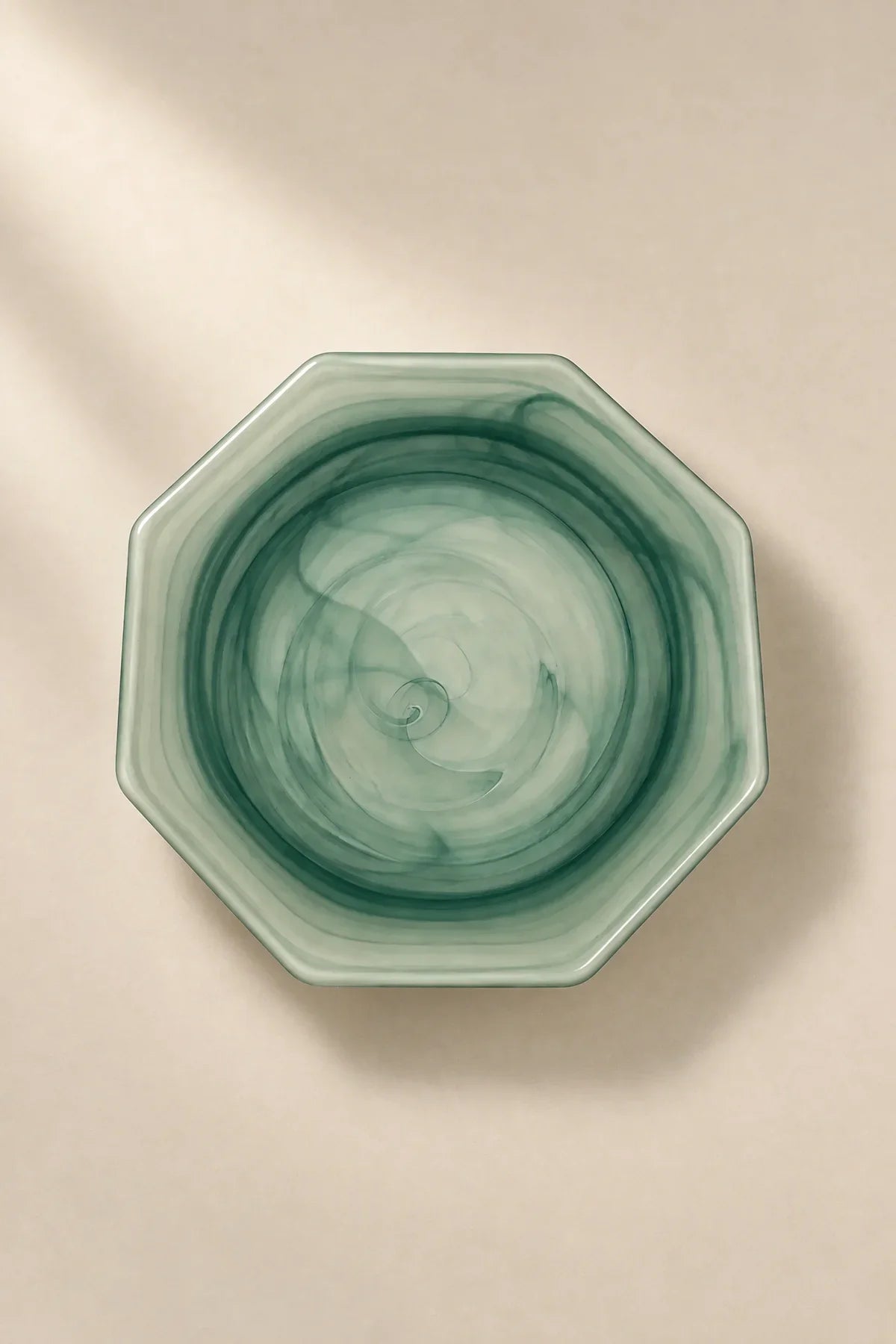 Tidal Orbit Teal Glass Serving Plate