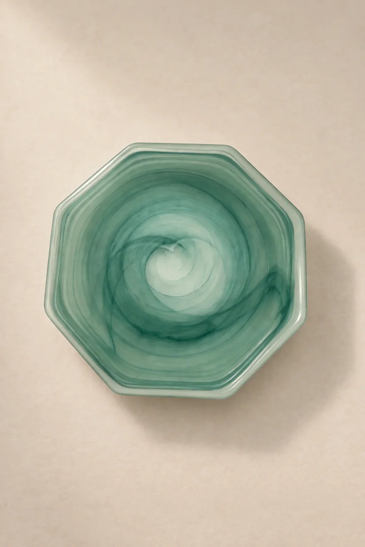 Tidal Orbit Teal Glass Serving Plate