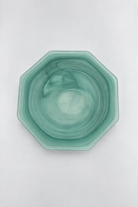 Tidal Orbit Teal Glass Serving Plate