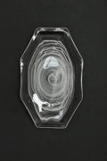 Quiet Orbit White-Swirl Glass Serving Tray