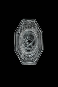 Quiet Orbit White-Swirl Glass Serving Tray