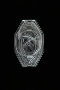 Quiet Orbit White-Swirl Glass Serving Tray