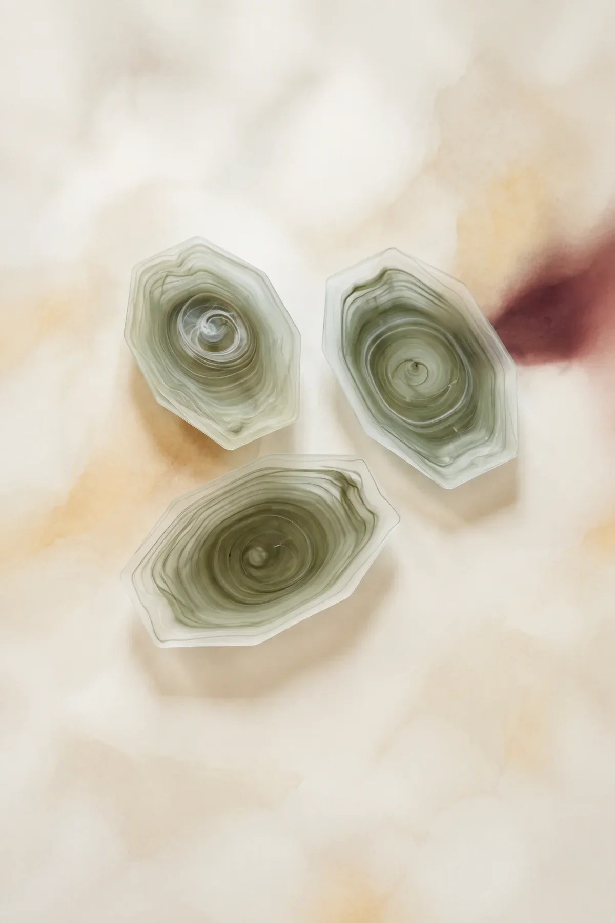 Still Current Sage Glass Serving Bowl