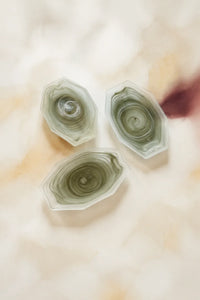 Still Current Sage Glass Serving Bowl