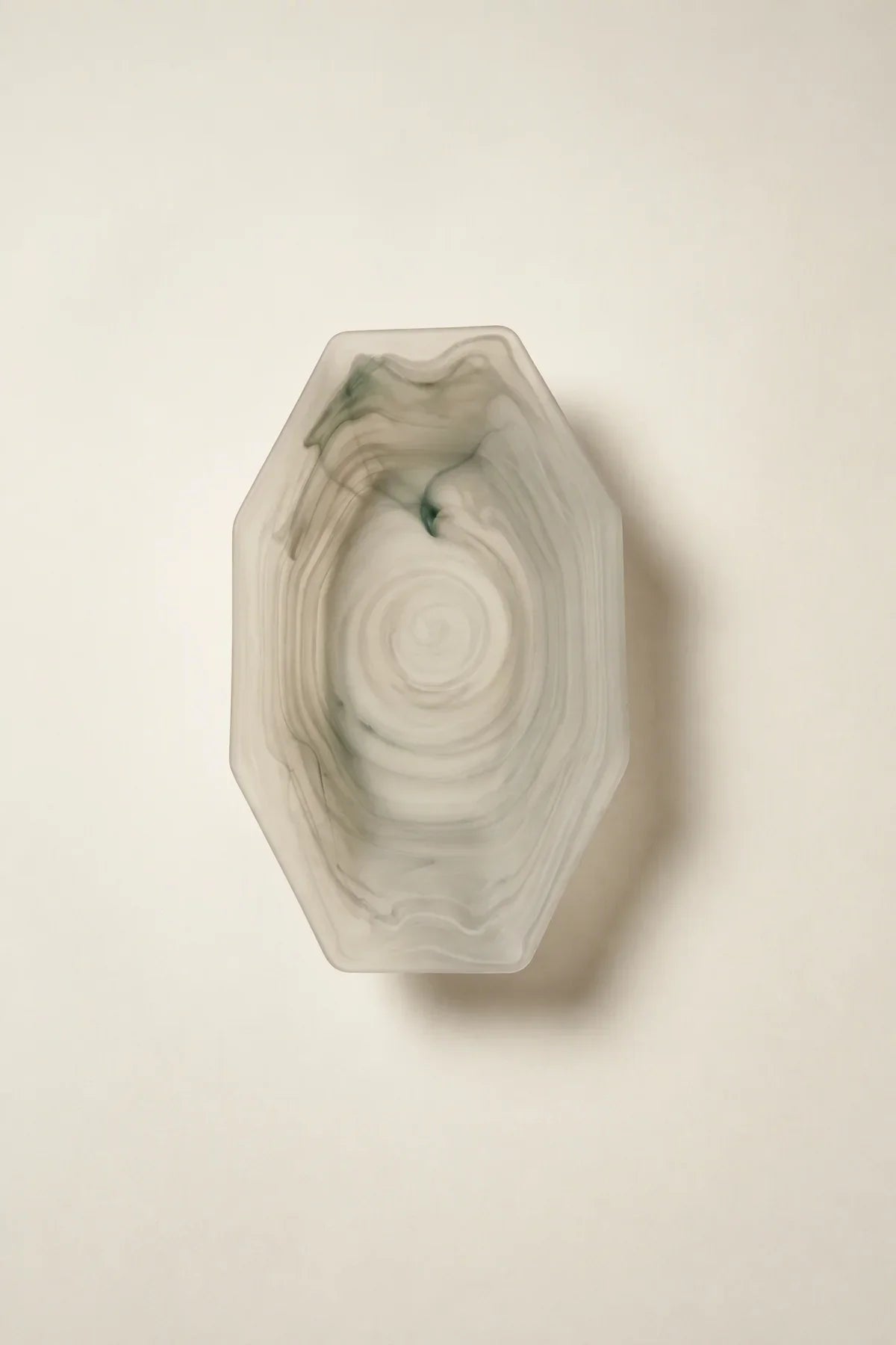 Still Current Sage Glass Serving Bowl