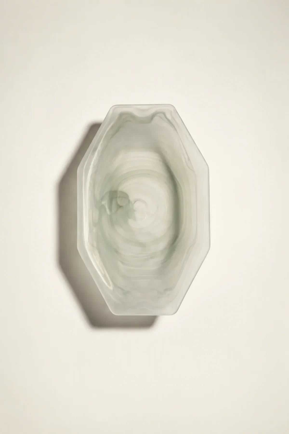 Still Current Sage Glass Serving Bowl