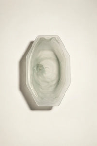 Still Current Sage Glass Serving Bowl
