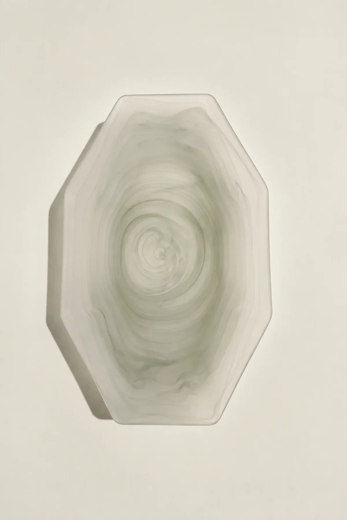 Still Current Sage Glass Serving Bowl