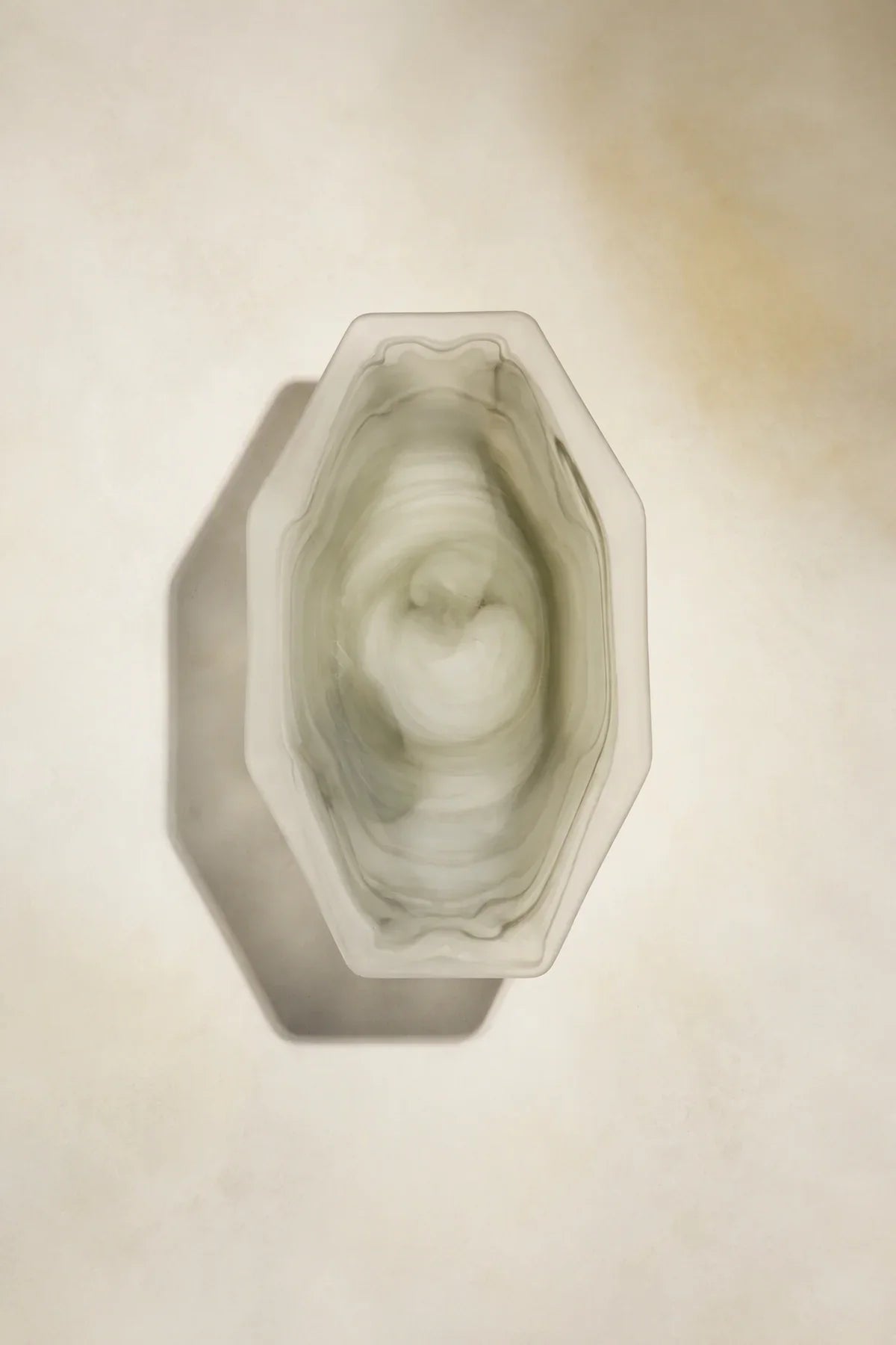 Still Current Sage Glass Serving Bowl