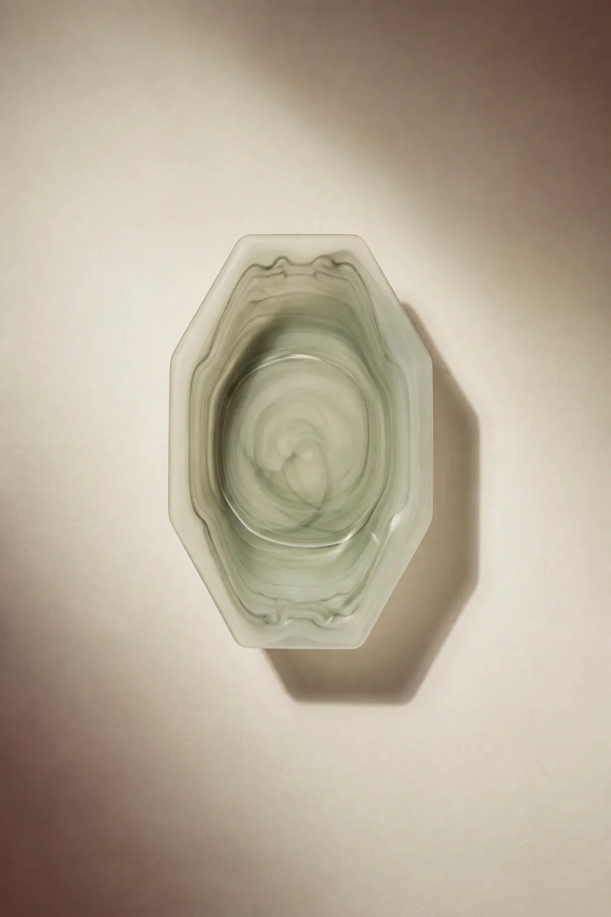 Still Current Sage Glass Serving Bowl