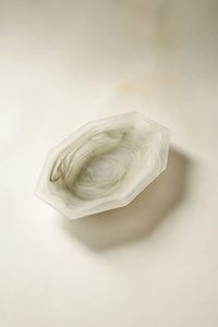 Still Current Sage Glass Serving Bowl