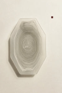 Still Current Sage Glass Serving Bowl